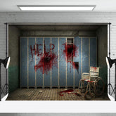 Beängstigend Blutig Klinik Rollstuhl Halloween Hintergrund